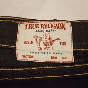 True Religion Black Relaxed Slim Men Jeans